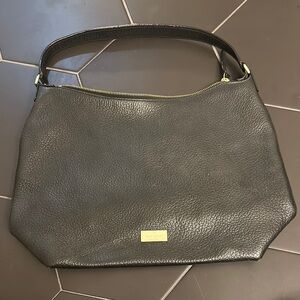 Kate Spade Black Textured Leather Shoulder Bag